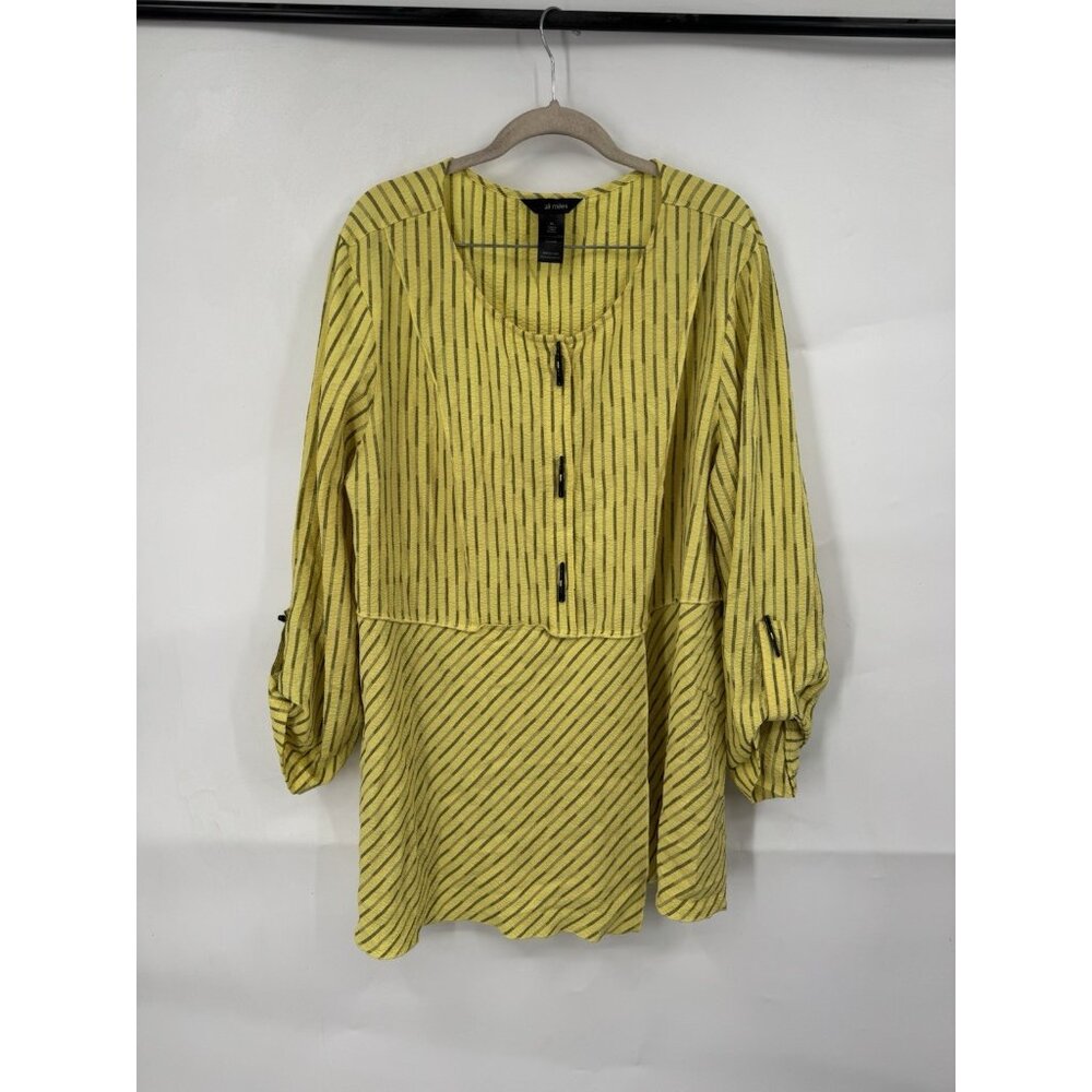 Lightweight Yellow Striped Women's Tunic Top